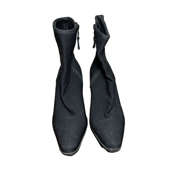 Vintage Prada Black Pumps Minimal 90s Block Heel 37 VTG - Picture 3 of 7